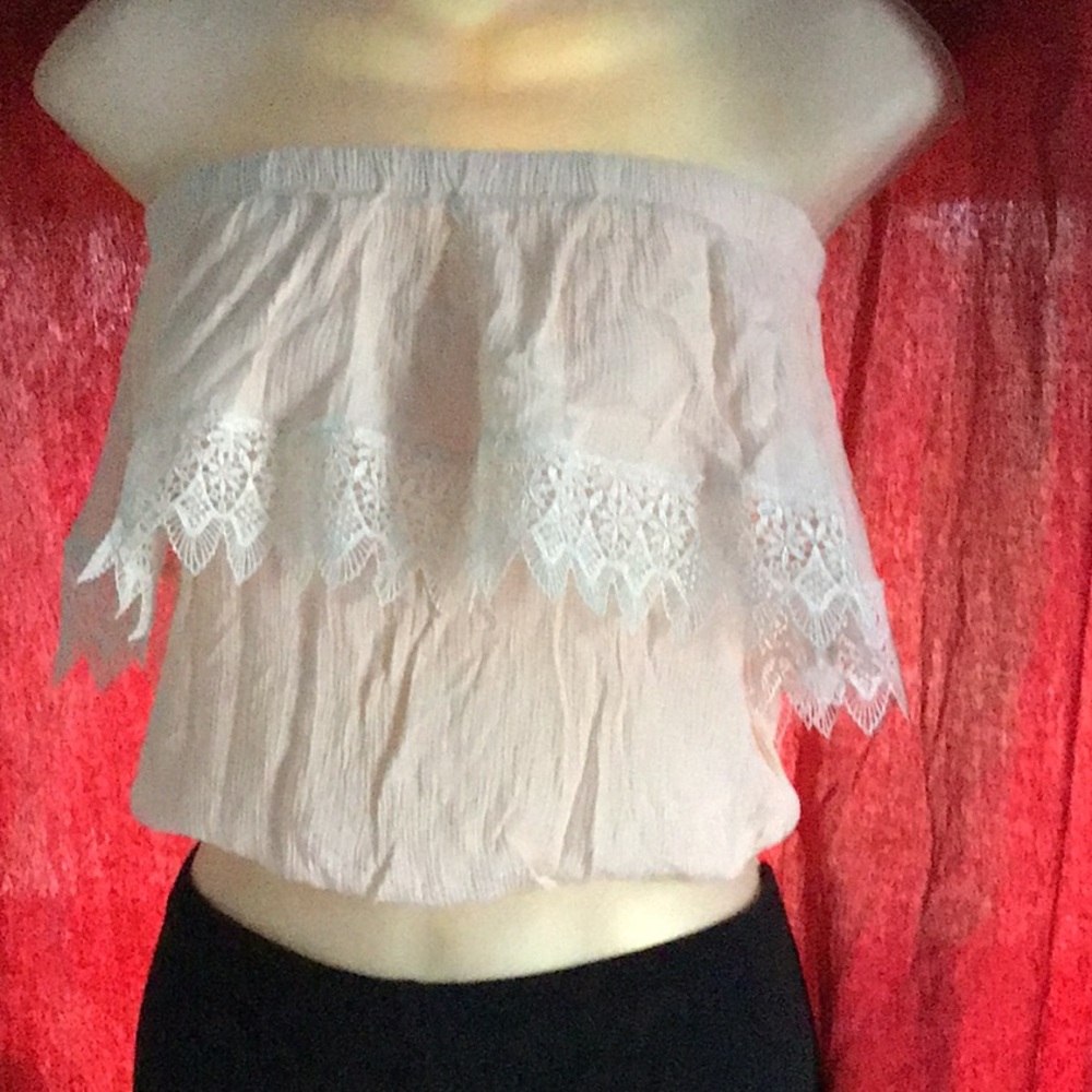 Papaya halter size S soft peach color cute!